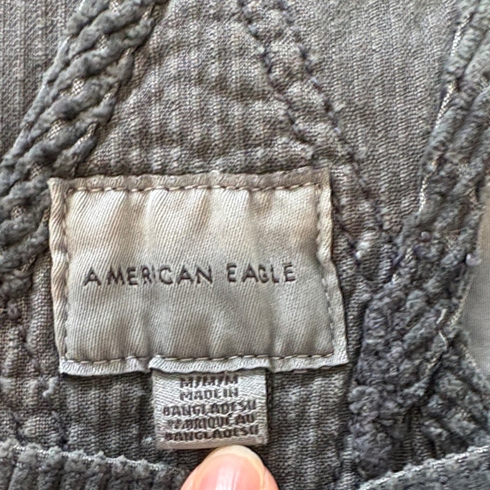 American Eagle Outfitters Corduroy Bib Overalls - Gray - Picture 2 of 3